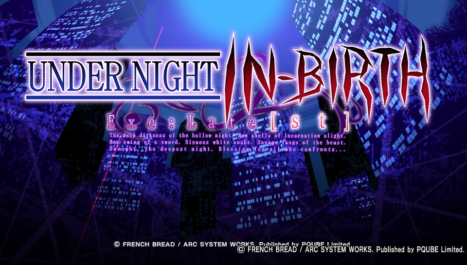 Under Night In-Birth EXE:Late[st] Test PS Vita