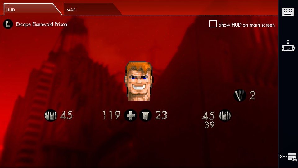 Second écran de Wolfenstein The New Order PS4 sur la PS Vita