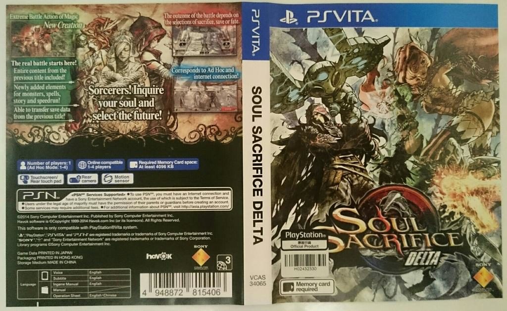 Soul Sacrifice Delta boite version Asia PS Vita