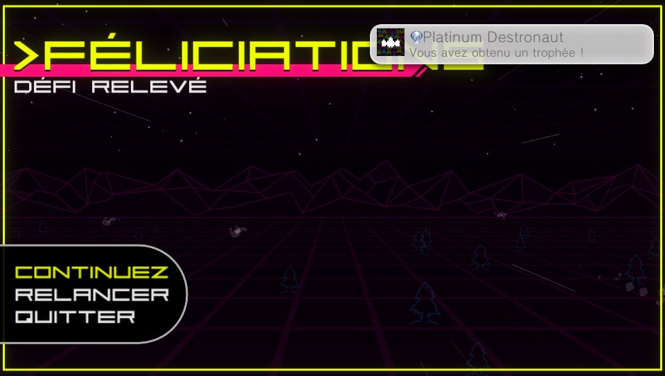 Super Destronaut DX test review EASY PLATINE PS Vita PS4