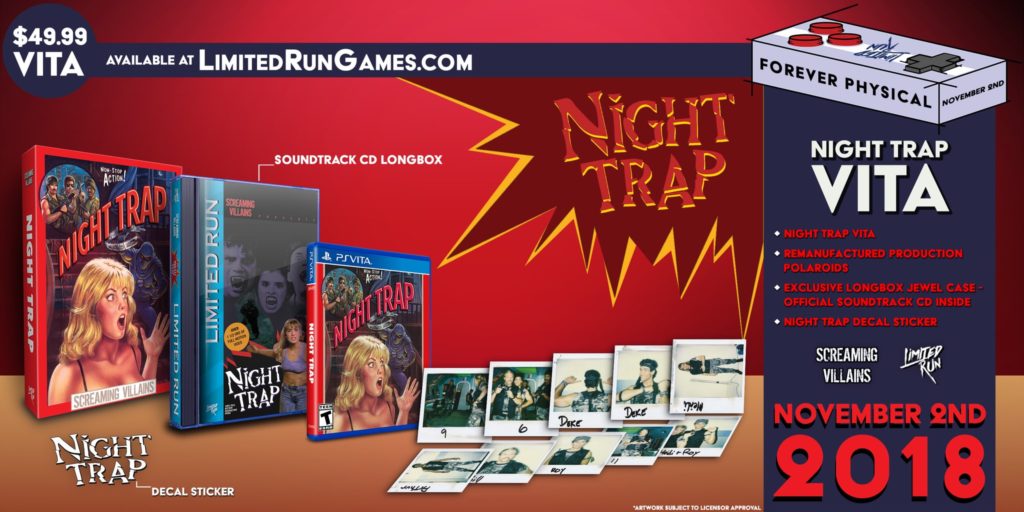 Night Trap Limited Run PS Vita