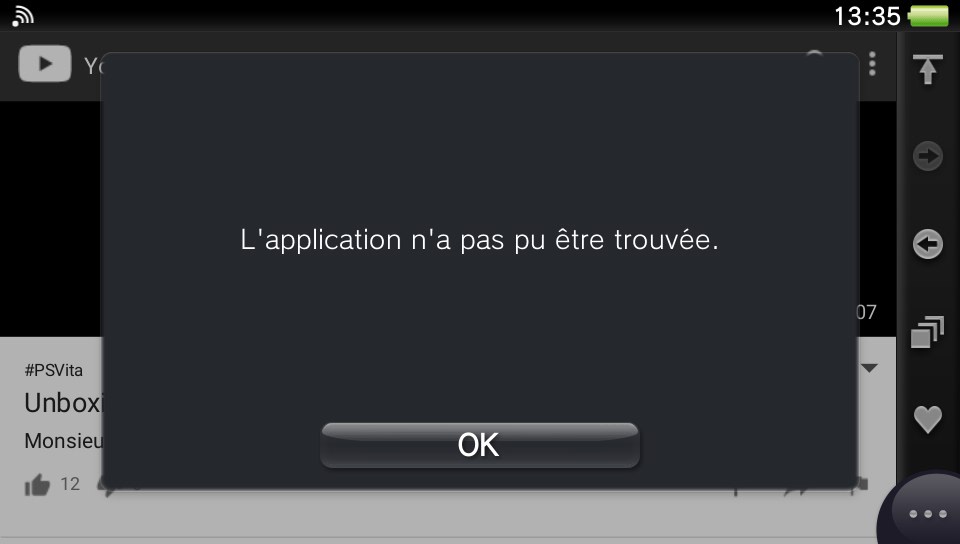 Youtube problème PS Vita