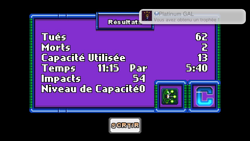 Metagal PS Vita/PS4 trophée Platine