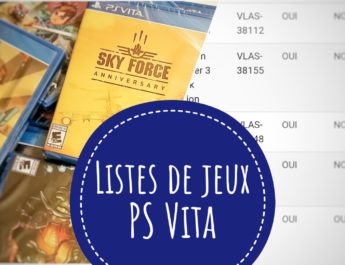 Listes jeux PS Vita