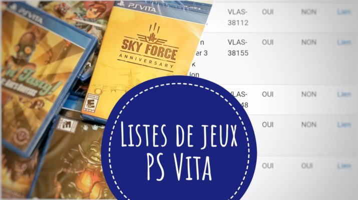 Listes jeux PS Vita