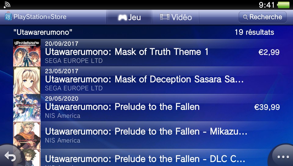 Utawarerumono : supprimés du PlayStation Store Européen