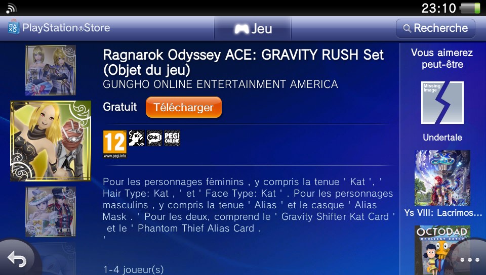 Ragnarok Odyssey Ace Gravity Rush DLC