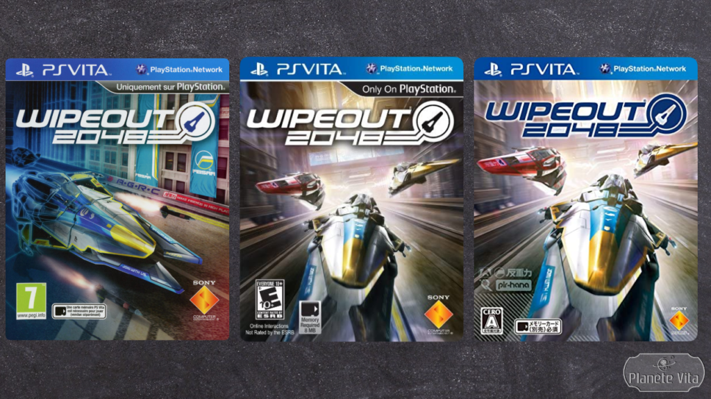 WipEout 2048 jaquette Euro, USA et Japonaise PS Vita