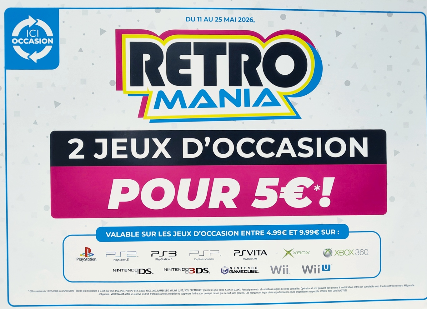 Bon Plan RetroMania : 2 jeux d’occasion pour 5€ chez Micromania